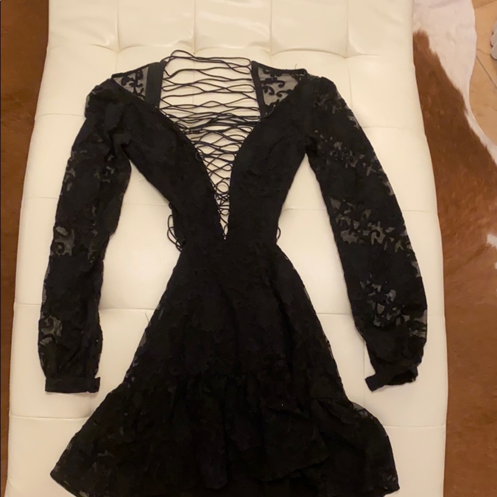 Black lace dress